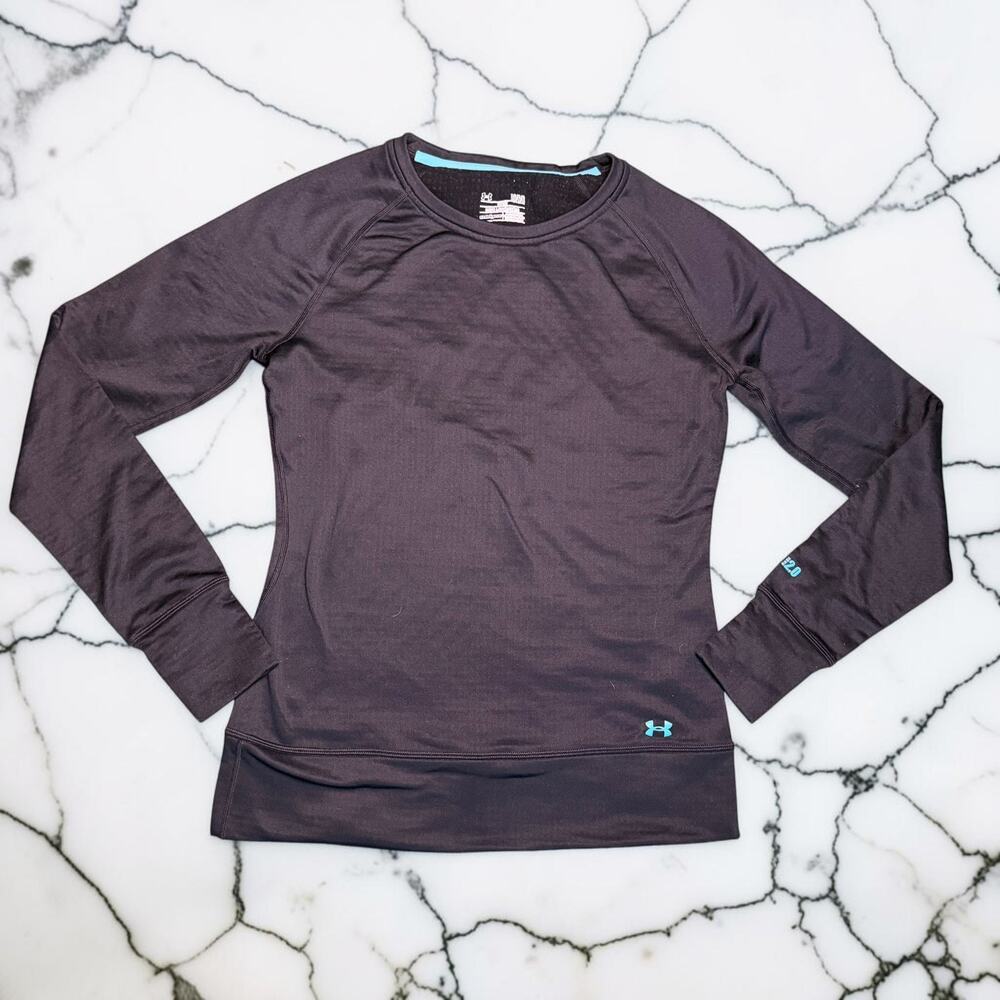 Under Armour Women's Large ColdGear Base 2.0 Long Sleeve Thermal Shirt Black